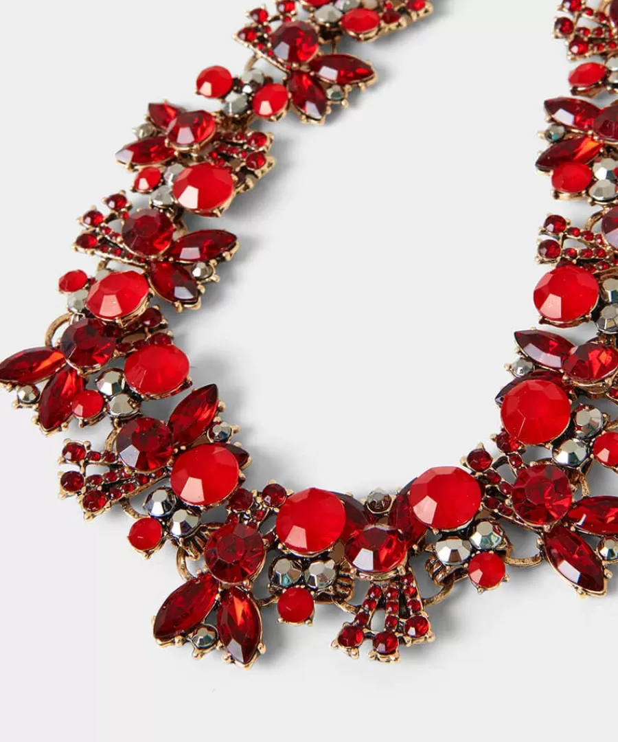 Cheap Joe Browns A Vintage Affair Opulent Necklace Red