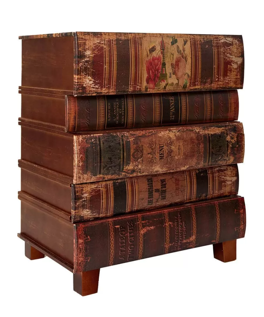 Best Joe Browns Antique Stacked Books Side Cabinet Brown