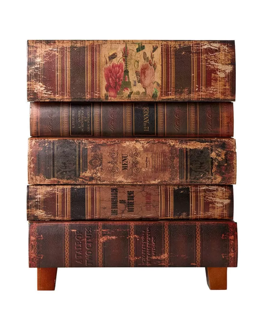 Best Joe Browns Antique Stacked Books Side Cabinet Brown