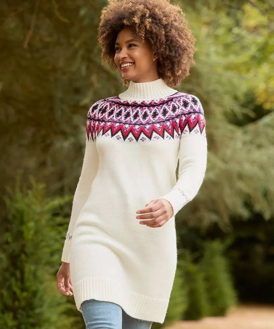 Best Sale Joe Browns Beautifully Bright Knitted Jumper Dress Cream Exciting Stylish