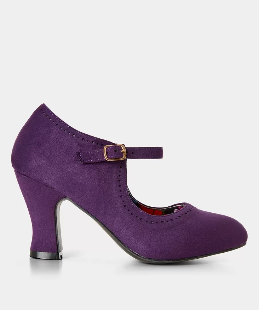 Sale Joe Browns Day Dreaming Vintage Style Shoes Aubergine