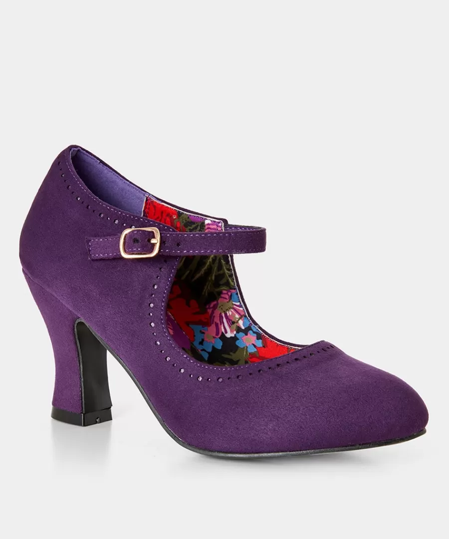 Sale Joe Browns Day Dreaming Vintage Style Shoes Aubergine