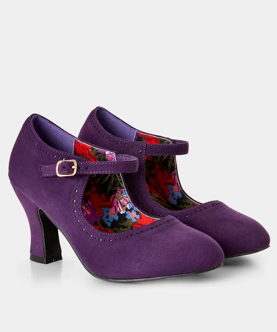 Sale Joe Browns Day Dreaming Vintage Style Shoes Aubergine