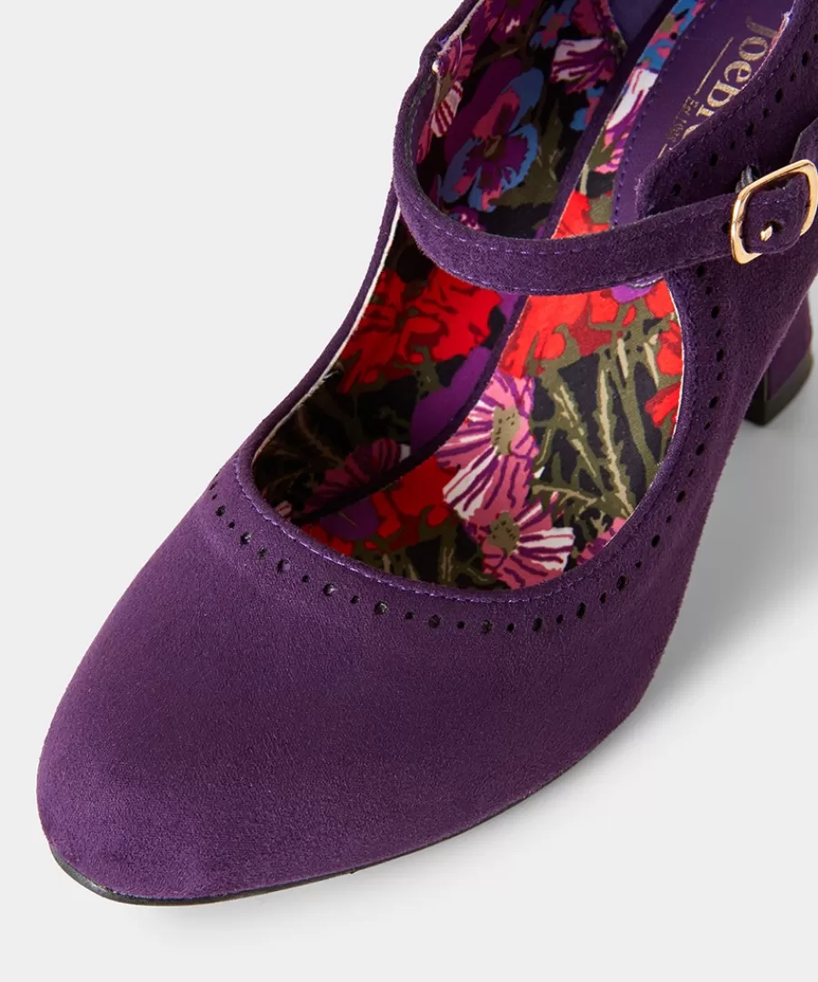Sale Joe Browns Day Dreaming Vintage Style Shoes Aubergine