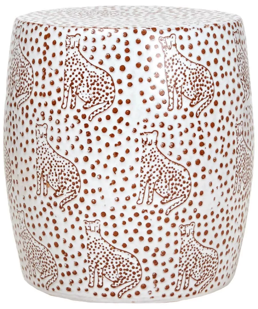 Shop Joe Browns Lavish Leopard Ceramic Stool Natural