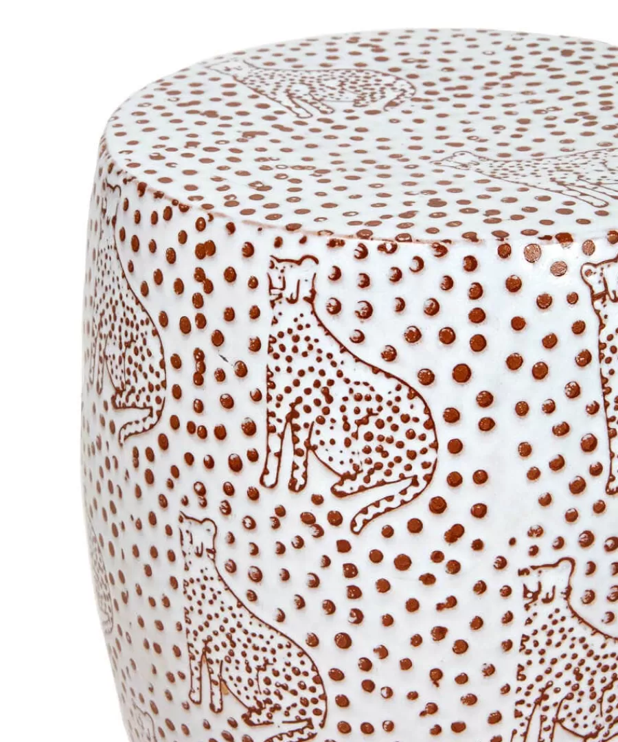 Shop Joe Browns Lavish Leopard Ceramic Stool Natural