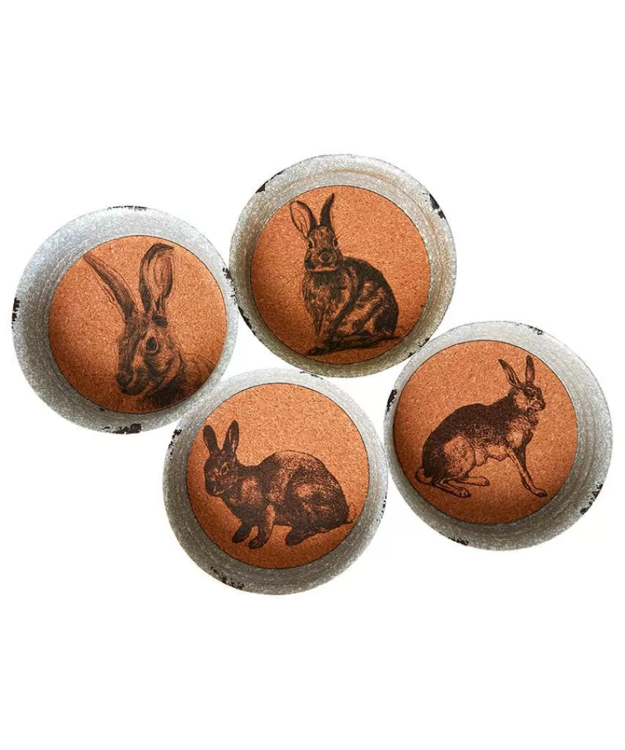 Fashion Joe Browns Set Of 4 Heritage Hare Coasters Natural