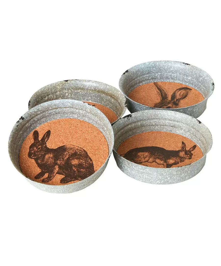 Fashion Joe Browns Set Of 4 Heritage Hare Coasters Natural