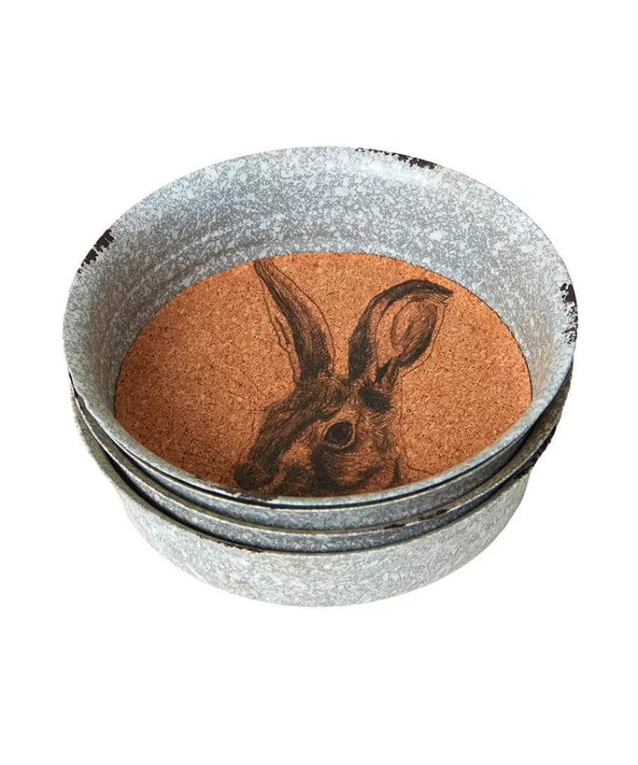 Fashion Joe Browns Set Of 4 Heritage Hare Coasters Natural