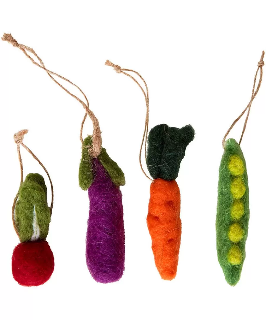 Online Joe Browns Set Of 4 Very Veggie Hanging Christmas Decorations Multi