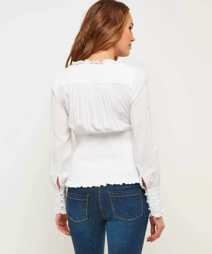 Hot Joe Browns Simon's Vintage Style Blouse White